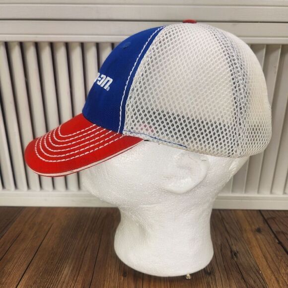 Choko Snap-On Hat Cap Snapback Red White Blue USA Mesh Tools Mens Dad Authentics - Picture 6 of 10